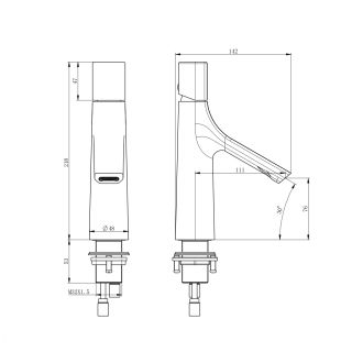 Смеситель для раковины Wonzon & Woghand The One WW-H010-BG брашированное золото